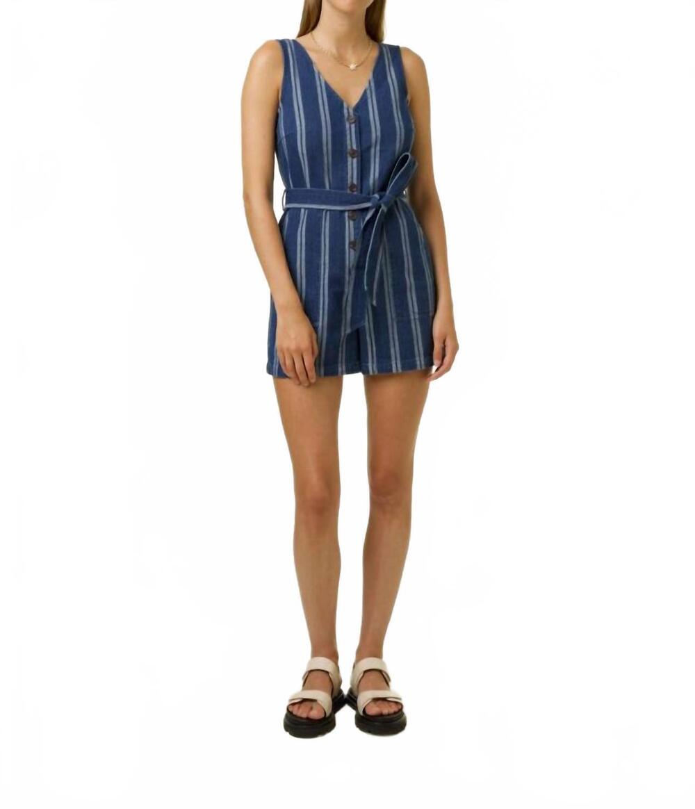 NEW FRNCH mila sleeveless romper in bleu jean